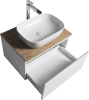 Aqualine ALTAIR skříňka s deskou 62, 5 cm, bílá/dub emporio AI267-02