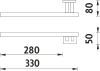 Nimco KEIRA Držák na ručníky levý do zdi KE 22060L-26