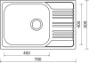 Nerezový dřez Sinks STAR 780 XXL V 0,7mm matný STSSTM7805007V