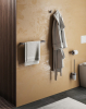 Gedy PIRENEI WC štětka závěsná, mléčné sklo, gun metal PI330381