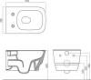 BELLO závěsné WC Rimless s podomítkovou nádržkou a tlačítkem Schwab, bílá 100214-SET5