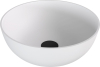 Polysan BANERA ROUND umyvadlo na desku, litý mramor, průměr 39cm, bílá mat 14337MAT