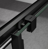 Gelco SIGMA SIMPLY BLACK sprchové dveře posuvné pro rohový vstup 800 mm, sklo Brick GS2480B