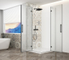 Gelco TRINITY BLACK obdélníkový sprchový kout 1100x1000mm, rohový vstup, matné sklo GT2210-11M-B