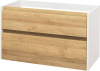 Mereo Opto, koupelnová skříňka 101 cm, bílá/dub Riviera CN932S