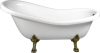 Polysan RETRO volně stojící vana 167, 5x76x71cm, nohy bronz, bílá 42132