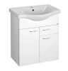 Aqualine KERAMIA FRESH umyvadlová skříňka, 1 zásuvka, 60, 6x74x34cm, bílá 50064A