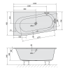 Polysan ASTRA WL SLIM asymetrická vana 165x90x48cm, bílá 30611S
