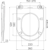 Mereo WC kombi vario odpad, kapotované, RIMLESS, 605x380x825mm, keramické, vč. nádržky a sedátka VSD91S1