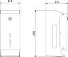NOFER Zásobník na 2 role toaletního papíru 118x280x131mm, nerez lesk 05101.B