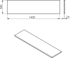 Sapho PLATO deska Rockstone 1400x24x360mm, bílá mat PL146-0101