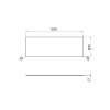 Sapho Deska Rockstone 1350x12x445mm, bílá mat DTR135-0101