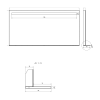 Sapho BRETO zrcadlo s LED osvětlením a policí 120x60, 8cm BT120
