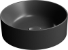 GSI KUBE X keramické umyvadlo na desku, průměr 40cm, černá mat 942626
