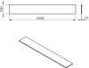 Sapho PLATO deska Rockstone 2500x24x360mm, bílá mat PL256-0101