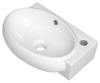 Sapho RIBERA keramické umývátko rohové 43x28, 5 cm, otvor pro baterii vpravo, bílá AR497