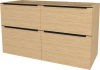 Mereo Mailo, koupelnová skříňka 121 cm, černé madlo, Multidecor, Dub olejovaný CN593SBDUO1