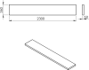 Sapho AVICE deska pod umyvadlo 230x36cm, tl.5cm, old wood AV2368