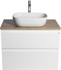 Aqualine ALTAIR skříňka s deskou 78, 5 cm, bílá/dub emporio AI280-02
