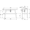 Sapho TWIGA umyvadlový stolek 110x72x50 cm, černá mat/dub Rover VC453-110-4