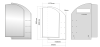 Aqualine WEGA zrcadlo s policemi 65x90cm 65028