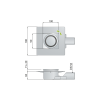 Omp Tea TIRANA podlahová vpust boční 100x100mm, DN50, chrom 2665.295.8