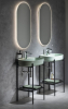 Isvea INFINITY OVAL keramické umyvadlo na desku, 60x40cm, zelená mint 10NF65060-2T