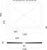 GSI Keramická sprchová vanička, obdélník 120x90x2cm, černá mat 46120926