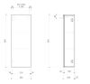Sapho ESPACE skříňka 35x94x22cm, 1x dvířka, levá/pravá, bílá lesk ESC110-3030