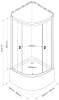 Aqualine ARLEN čtvrtkruhová sprchová zástěna 800x800x1500 mm, sklo Brick BTR803