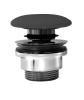 GSI GSI umyvadlová výpust 5/4“, click-clack, keramická zátka, 5-65mm, černá mat PCS26