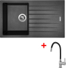 Granitový dřez Sinks PERFECTO 860 Metalblack + Flexia G13374