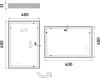 Nimco OBDELNÍKOVÁ - OSTRÉ ROHY LED zrcadlo 400x600 ZP 13000