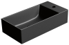 GSI KUBE X keramické umývátko 50x25cm, pravé/levé, černá mat 9486126