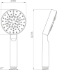 Mereo Sprchový set s tyčí, hadicí, ruční a talíř. kulatou sprchou, šedá CB95001SG1