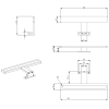 Sapho MIRAKA LED svítidlo 5W, 230V, 300x35x120mm, IP44, akryl, chrom MR300