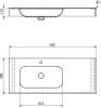 Sapho EMICO umyvadlo, Rockstone, 150x50cm, límec L, levé, bílá mat EM150-B1L-L