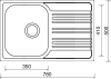 Nerezový dřez Sinks STAR 780 V 0,6mm matný STSSTM7805006V