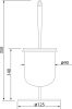 Aqualine SIMPLE LINE WC štětka na postavení, chrom GA1304