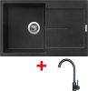 Granitový dřez Sinks ULTIMA 790 Granblack + ARCO černá matná G25030