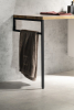 Sapho Podpěrná konzole 490x690x20mm, lakovaná ocel, černá mat 30362