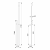 Sapho DUOPASSO elektrický sušák ručníků s časovačem, 122x1700mm, 45 W, zlato mat ER830