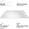 Mereo Kora Lite sprchový set: sprchový kout 90x90x185cm, chrom ALU, sklo čiré, 90 cm, vanička, sifon CK34123ZM