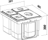 Sinks JAZZ 450 1x15 l + 3x7 l EK2451