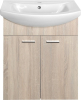 Aqualine ZOJA umyvadlová skříňka 61, 5x74x32, 5cm, dub platin, 2x dvířka 51163