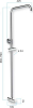 Mereo Sprchový set s tyčí, hadicí, ruční a talíř. kulatou sprchou, černá CB95001SB1