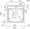 Nerezový dřez Sinks MANAUS 480 V 0,7mm leštěný RDMAL4804807V