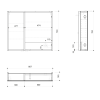 Sapho LINEX galerka s LED osvětlením, 80x70x15cm, borovice rustik LX080-0016