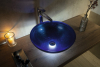 Sapho MURANO BLU skleněné umyvadlo na desku, průměr 40cm, modrá AL5318-65