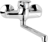 Mereo Dřezová nástěnná baterie, Sonáta, 100 mm, s ramínkem plochým rovným 160 mm, chrom CB302A02N